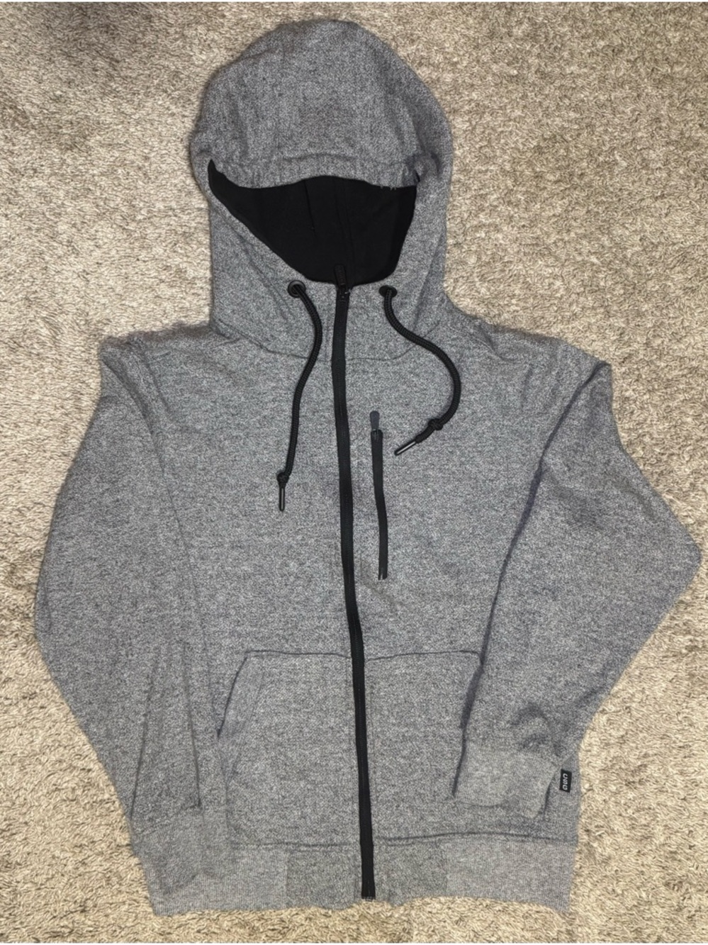 Champs Sports Gear Gray Zip Up Hoodie Small Fleece Lined
